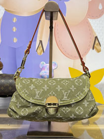 Louis vuitton original denim shoulder bag M95217 green