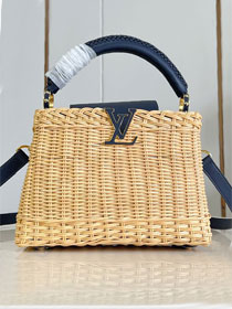 Louis vuitton original rattan capucines BB M260250 navy blue