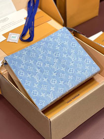 Louis vuitton original denim toiletry pouch 26 M47542 blue