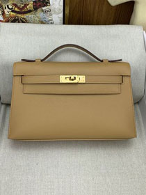 Hermes original swift leather mini kelly 22 clutch K0012 biscuit