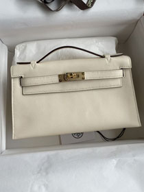 Hermes original swift leather mini kelly 22 clutch K0012 nata