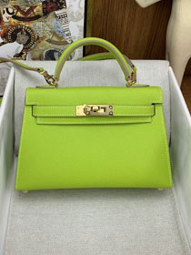 Hermes original epsom leather mini kelly 19 bag K0019 kiwf 
