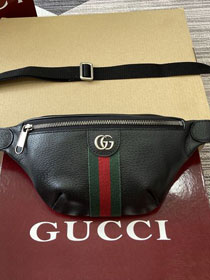GG original calfskin ophidia small belt bag 839106 black
