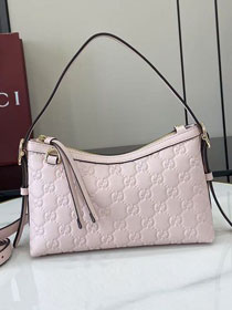 GG original calfskin emblem small shoulder bag 847450 pink