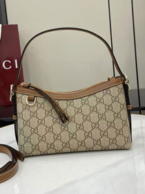 GG original fabric emblem small shoulder bag 847450 brown