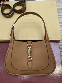 GG original grained calfskin jackie 1961 small shoulder bag 810232 brown