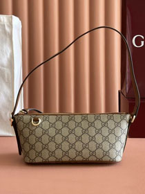 GG original fabric emblem small shoulder bag 847281 brown