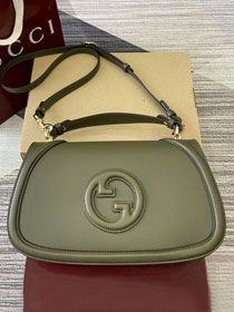 GG original calfskin blondie large top handle bag 815716 green