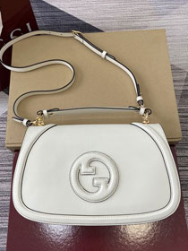 GG original calfskin blondie large top handle bag 815716 white