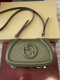 GG original calfskin blondie small shoulder bag 815700 green