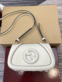 GG original calfskin blondie small shoulder bag 815700 white