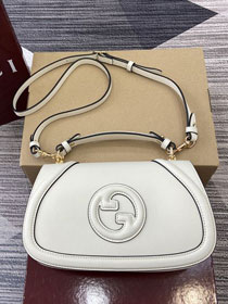 GG original calfskin blondie small top handle bag 815714 white