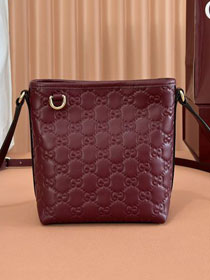 GG original calfskin emblem nano bucket bag 847090 bordeaux