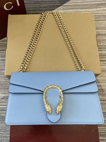 GG original grained calfskin dionysus medium shoulder bag 795005 blue