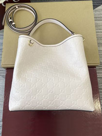 GG original calfskin emblem medium bucket bag 815103 light pink