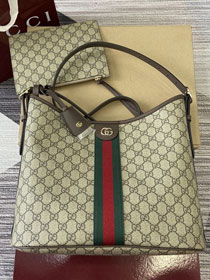 GG original fabric ophidia large shoulder bag 836871 brown