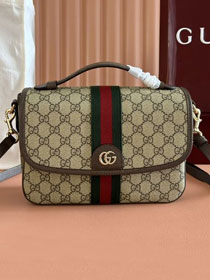 GG original fabric ophidia medium top handle bag 836842 brown