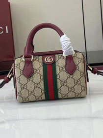 GG original fabric ophidia mini boston bag 838478 bordeaux