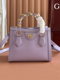 GG original calfskin diana small tote bag 832936 light purple
