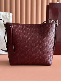 GG original calfskin emblem small shoulder bag 848881 bordeaux
