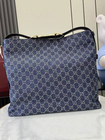 GG original denim beatrix large tote bag 850546 blue