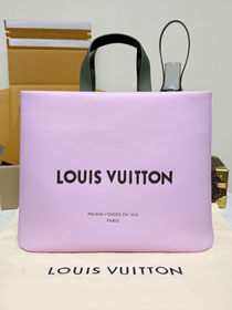 Louis vuitton origianl calfskin shopper tote bag MM M15273 pink