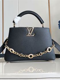 Louis vuitton original calfskin capucines BB handbag M14970 black