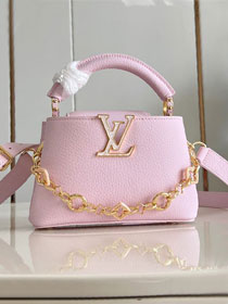 Louis vuitton original calfskin capucines mini handbag M14971 pink