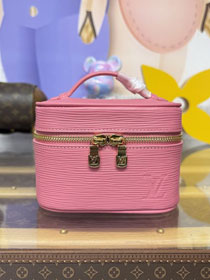 Louis vuitton original epi leather nano nice cosmetic case M44936 pink
