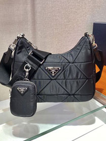 Prada original nylon small shoulder bag 1BC151 black