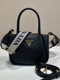 Prada original calfskin mini tote bag 1BA362 black