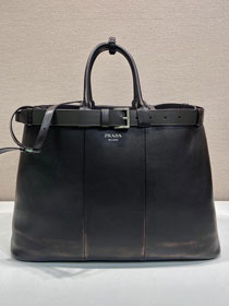 Prada original lambskin large tote bag with belt 1BG126 