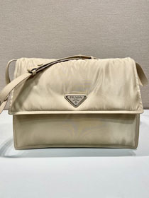 Prada original nylon traveller shoulder bag 1BD256 apricot