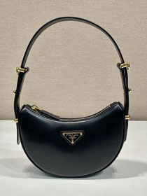 Prada original calfskin arque mini shoulder bag 1BC199 black