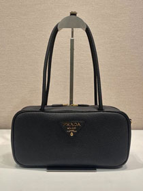 Prada original calfskin shoulder bag 1BB126 black