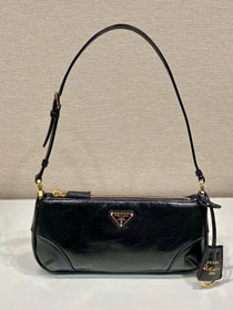 Prada original calfskin small shoulder bag 1BC201 black