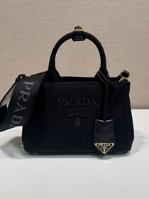 Prada original canvas jardiniere mini handbag 1BA038 black