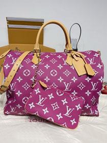 Louis vuitton original soft calfskin speedy P9 50 M46970 rose red