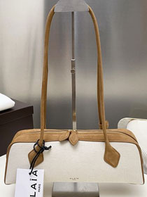 Alaia original canvas le teckel medium bag AL0024 brown	