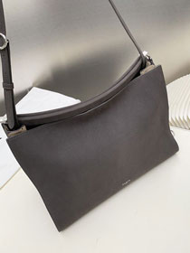 Alaia original nubuck calfskin le click medium square bag AL0018 grey