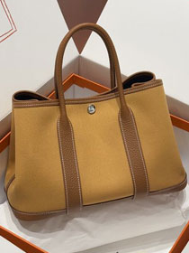 Hermes original canvas garden party large 36 bag HG0039 brown