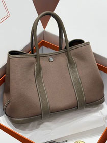 Hermes original canvas garden party large 36 bag HG0039 grey etoupe