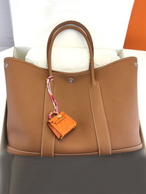 Hermes original negonda leather garden party large 36 bag HG0036 brown