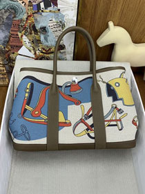 Hermes original canvas medium garden party 30 bag HG0030 grey etoupe