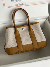 Hermes original canvas mini garden party 23 bag HG0023 toffe