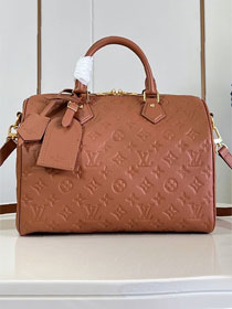 Louis vuitton original calfskin speedy soft 30 handbag M28662 tan