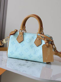 Louis vuitton original monogram canvas nano speedy M28323 blue