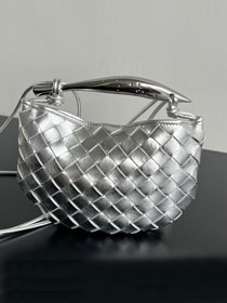 BV original lambskin mini sardine bag 744267 silver