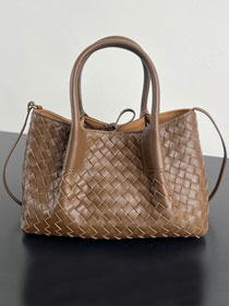 BV original calfskin small pinacoteca tote bag 819004 nocciola