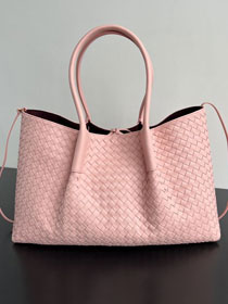 BV original calfskin large pinacoteca tote bag 817166 rose